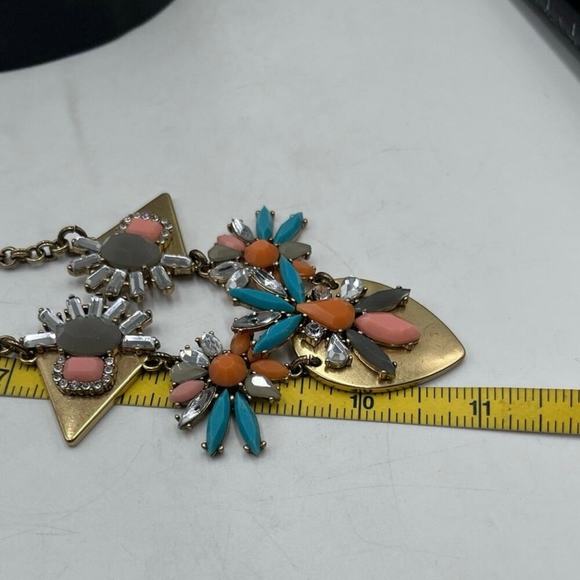 J. Crew Vintage Orange Gray
Pink Blue Statement Rhinestone
Necklace Goldtone - Picture 11 of 12
